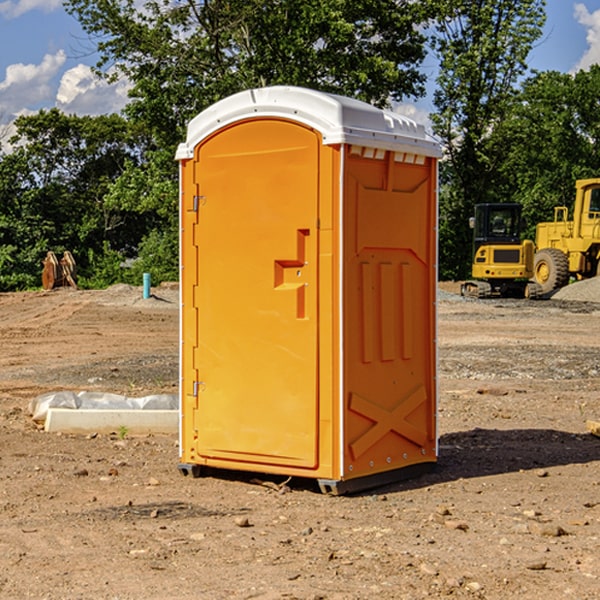 how often are the portable restrooms cleaned and serviced during a rental period in Chatawa